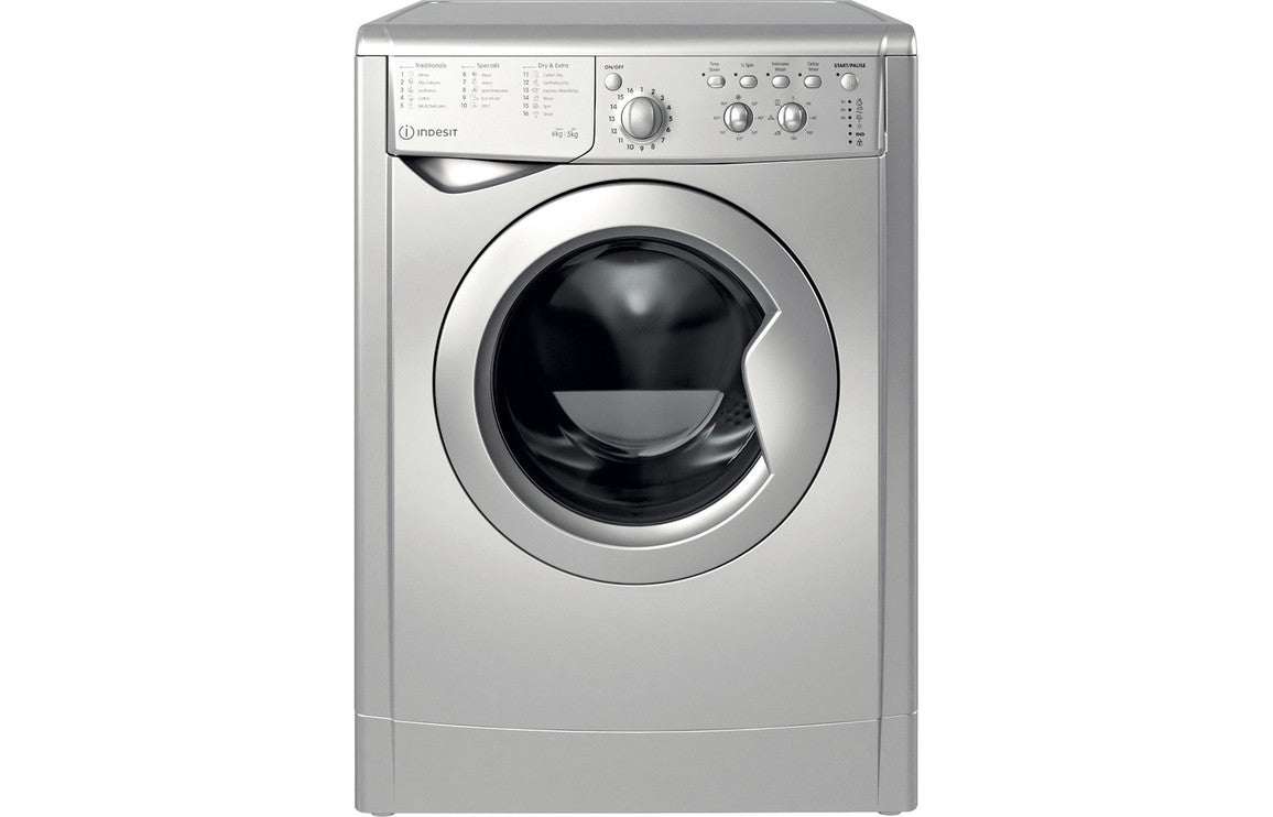 Indesit IWDC 65125 S UK N F/S 6/5kg 1200rpm Washer Dryer - Silver