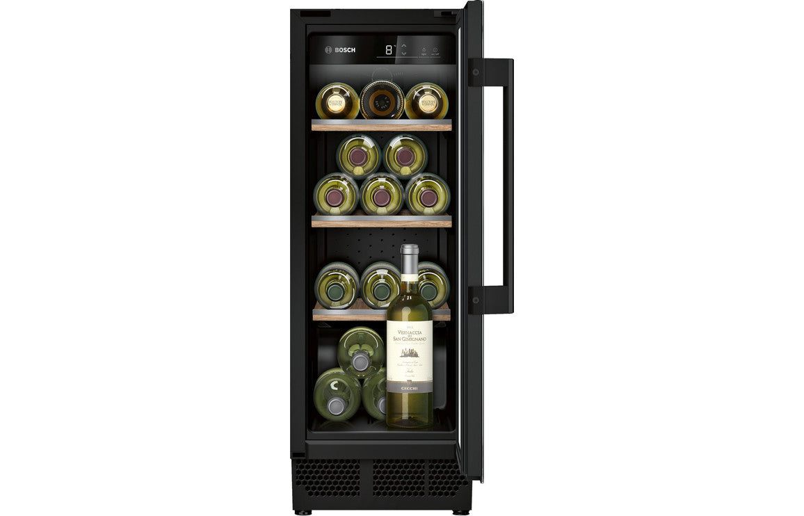 Bosch Series 6 KUW20VHF0G B/I Under Counter 30cm Wine Cooler - Black