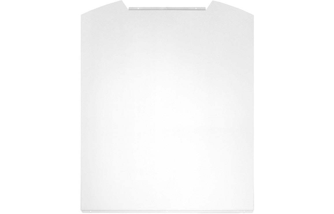 Prima LES102 60cm Curved Glass Glass Splashback - White