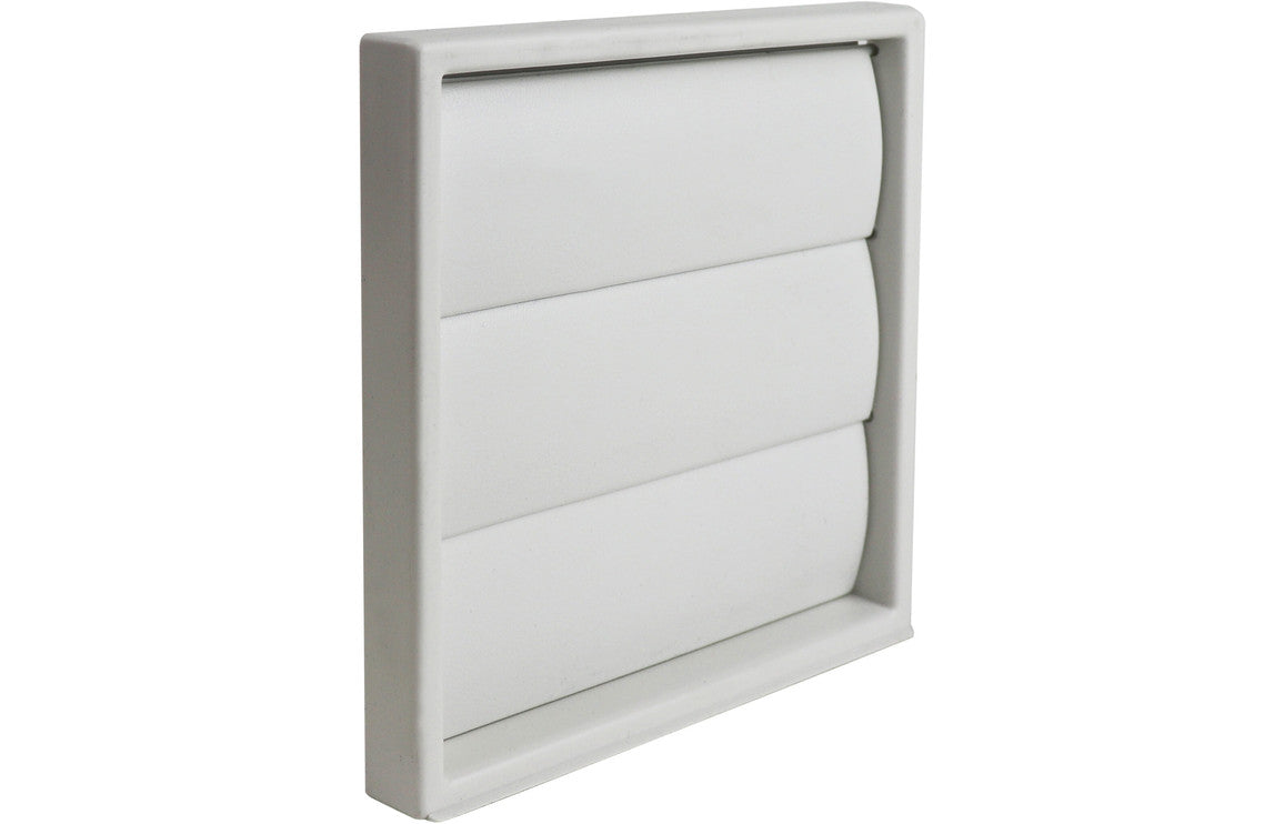 Manrose 100mm Gravity Shutter Dual Fitting Grille - White