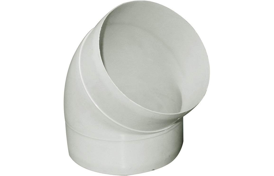 Manrose 100mm Round 45° Pipe Bend - White