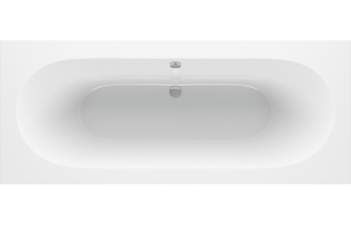 Miami Round Double Ended SUPERCAST 1700x750x550mm 0TH Bath w/Legs