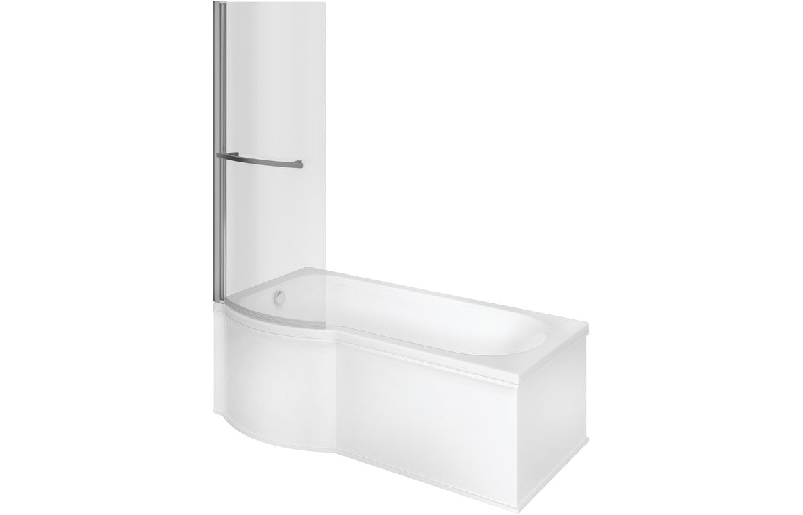 Ora P Shape 1700x850x560mm 0TH Shower Bath Pack (LH) or (RH)