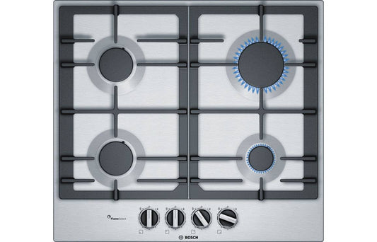 Bosch Series 6 St/Steel PCP6A5B90; Black PCP6A6B90 60cm Gas Hob - St/Steel