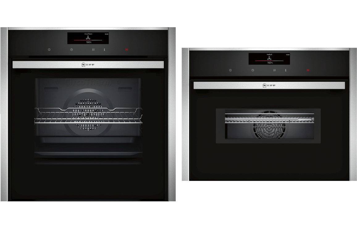 Neff N90 Pyrolytic Oven & Microwave Pack (B58CT68H0B & C28MT27H0B)