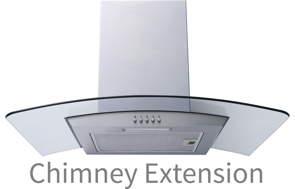 Prima PRCGH801 Curved Chimney Hood Extension - St/Steel
