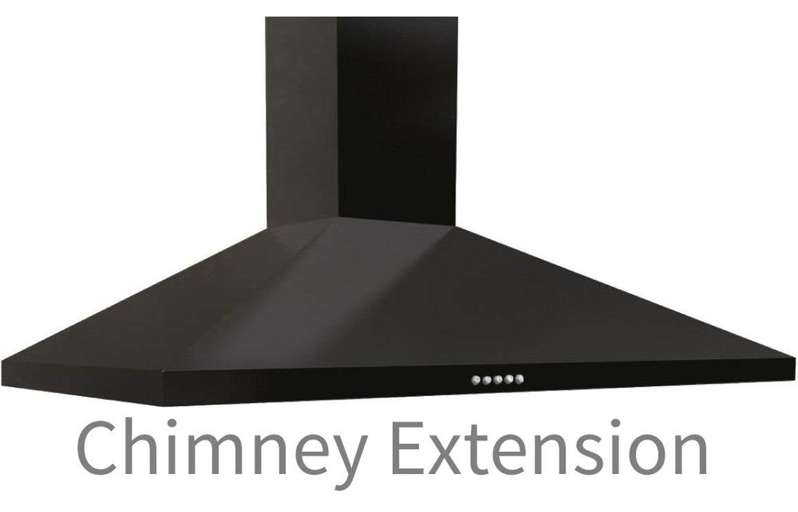 Prima PRCH900 81cm Chimney Hood Extension - Black