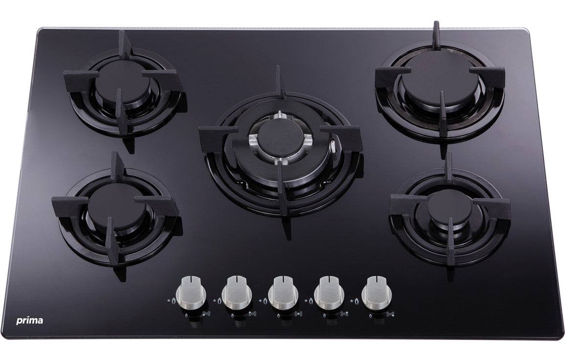 Prima PRGH214 70cm Gas on Glass Hob - Black