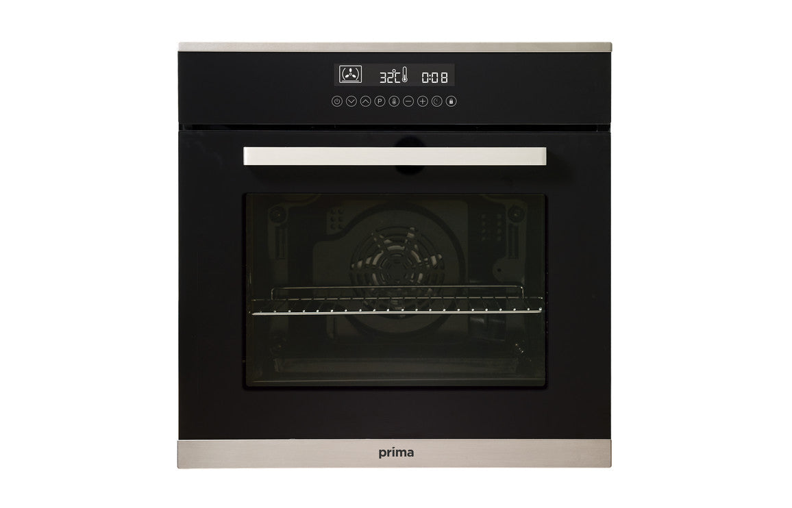 Prima+ PRSO108 Single Electric Fan Oven - Black & St/Steel