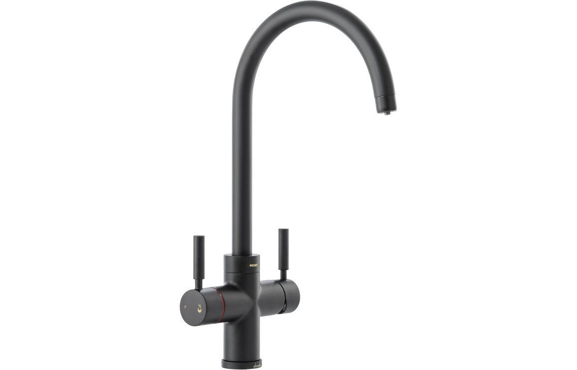 Abode Propure 4 IN 1 Swan Spout Monobloc Tap - Matt Black