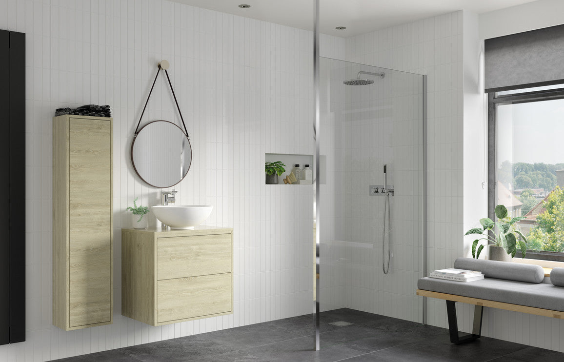Iconix 760mm Wetroom Panel & Floor-to-Ceiling Pole - Chrome