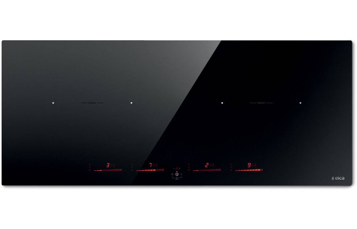 Elica Ratio 874 SLIM 87cm Induction Hob - Black Glass