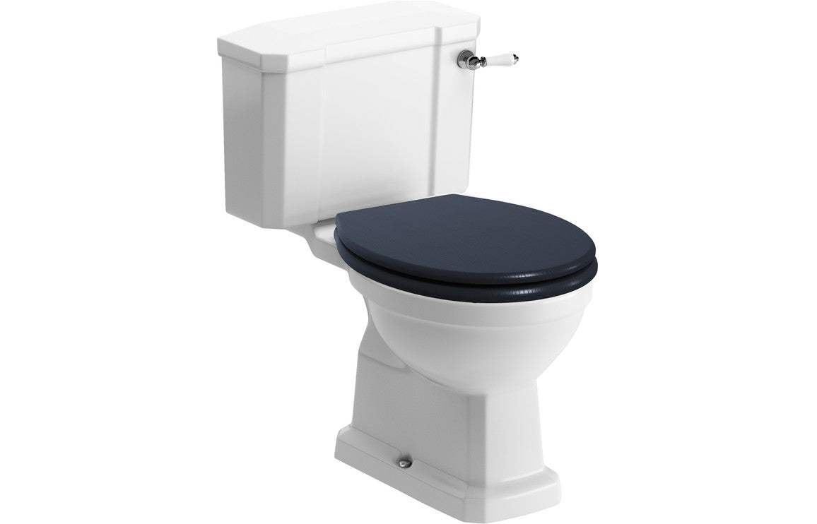 Sherbourne Close Coupled WC & Indigo Ash Soft Close Seat